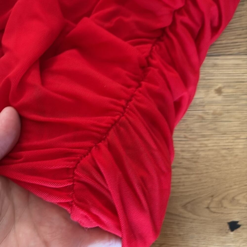 Hello Molly EUC Red Ruched Bodycon Dress size 6 - Picture 3 of 5